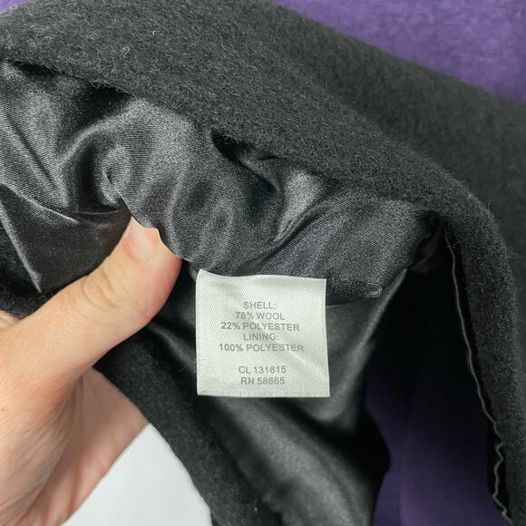 Classiques Entier | Purple Black Wool Blend Short Sleeve Button Layering Jacket - Picture 7 of 8